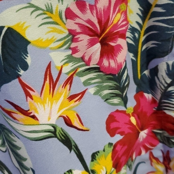 Ralph Lauren blue tropical floral Hawaiin shirt size XL 100 percent cotton - Picture 10 of 10